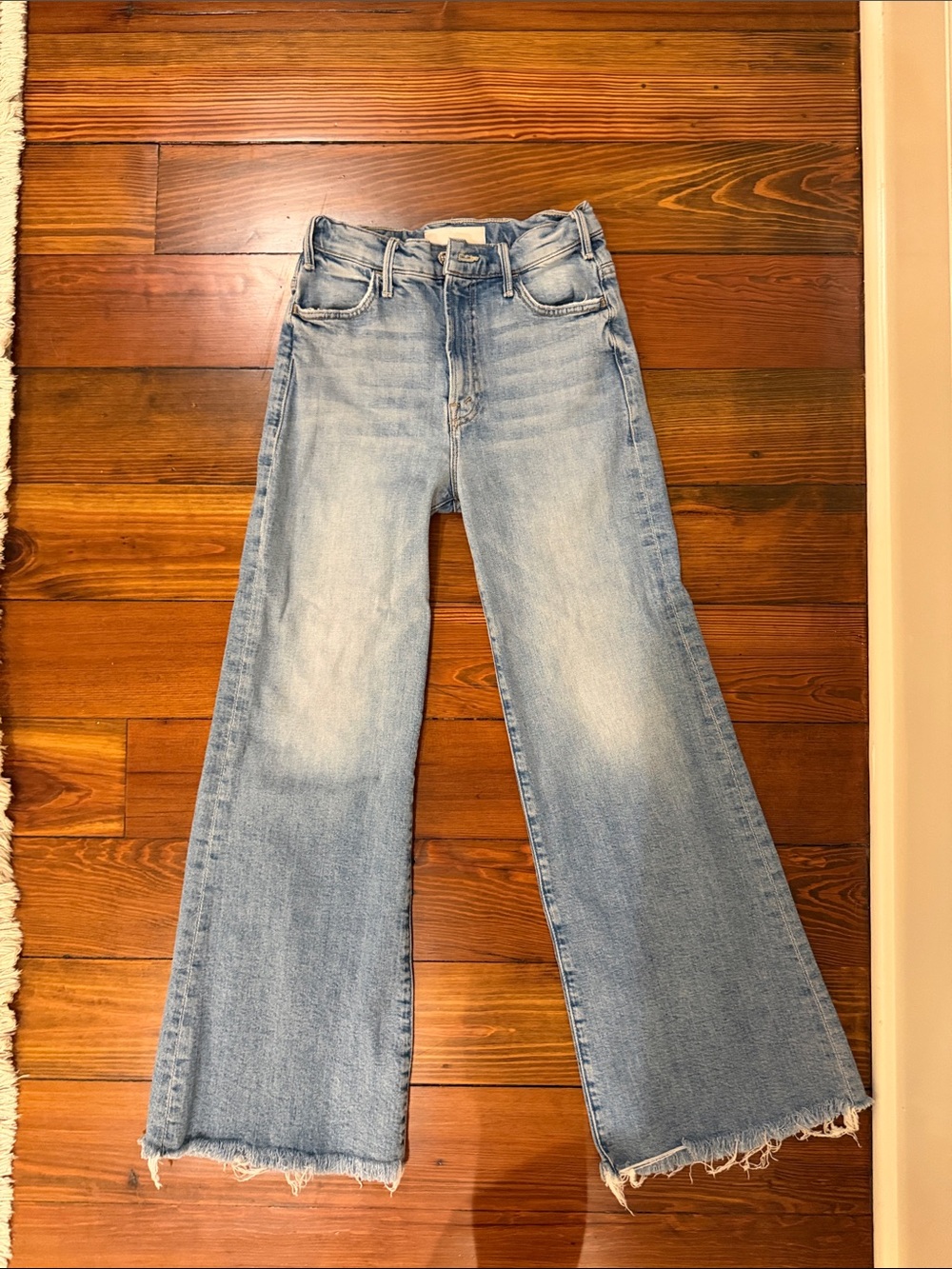 MOTHER Light Blue High-Rise Flare Jeans
